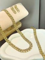 طقم جنزير فاخر مؤلف من ثلاث قطع (سلسال وانسيال وحل...