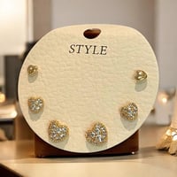 بيرسينج ناعمة بشكل قلوب مطلية بالذهب لون ذهبي أو ف...