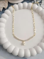 خلخال من احجار الكريستال مع تعليقة بشكل نجمة مطلي...