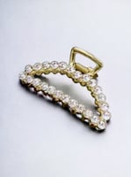 مشبك شعر مرصع بأحجار الراين لون ذهبي . MS-003