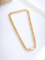 سلسلة جنزير لون ذهبي مع قفل (45cm ) مطلي ذهب عيار...