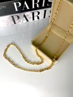 سلسال بحلقات متداخلة طويل مطلي ذهب عيار ٢١ (100cm)...