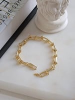 سوار حلقات متشابكة مطلي ذهب عيار ١٤ . MB-128