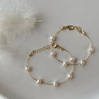 سلسلة اللؤلؤ المميزة لون ذهبي. MB-051