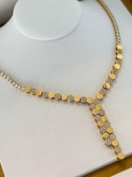 طقم شوميه تنس مؤلف من قطعتين مطلي ذهب . MS-063