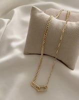 سلسال بتصميم مستوحى من تيفاني مطلي ذهب MN-088