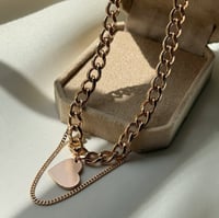 سلسلة جنزبر مطلي ذهب عيار ٢١ مع قلب (45cm) MN-015