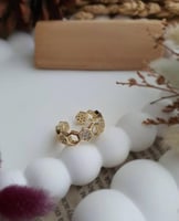 خاتم بتصميم مستوحى من شوميه مفتوح مطلي ذهب. MR-017