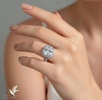 خاتم مغطى بالزركون مطلي ذهب . MR-089