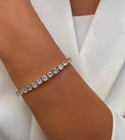 سوار تنس لون فضي او ذهبي.(15cm+1) MB-237