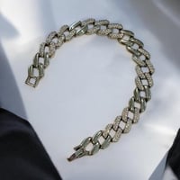 سوار جنزير فضي مطلي فضة ( مقاس 17).