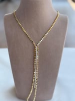 سلسال طويل بتصميم عصري انيق مطلي ذهب عيار ١٤. MN-1...