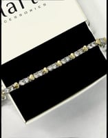 سوار تيفاني مع قلوب ذهبي مع فضي. MB-138