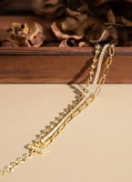 اسوارة مطلية بالذهب بتصميم مزدوج راقٍ . MB-333