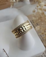 خاتم بتصميم بولغاري مفتوح مطلي ذهب. MR-043