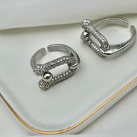 خاتم بتصميم مستوحى من تيفاني مفتوح مطلي ذهب عيار 1...