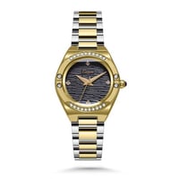 ساعة انيقة بتصميم فاخر باللون المكس ميناء اسود