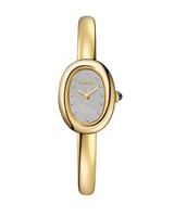 ساعة نسائية ستيل بلون ذهبي ميناء رمادي