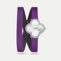 ساعة نسائية جلد ماركة كاتيرا سير موف إطار فضي