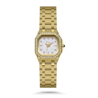 ساعة نسائية بسير ستيل بلون ذهبي - حضور مميز