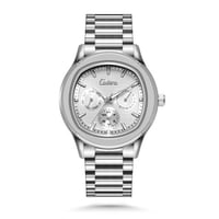 ساعة رجالية ستيل كلاسيك بميناء بلون أبيض