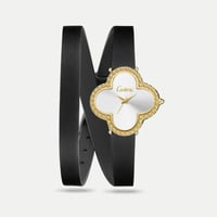 ساعة نسائية جلد ماركة كاتيرا سير أسود اطار ذهبي مي...