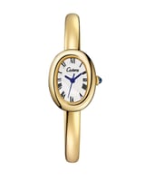 ساعة نسائية ستيل بلون ذهبي ميناء ابيض