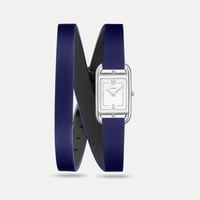 ساعة نسائية جلد لفتين ماركة كاتيرا سير كحلي إطار ف...