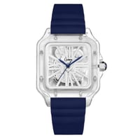 ساعة رجالي ربل شفاف باللون الكحلي