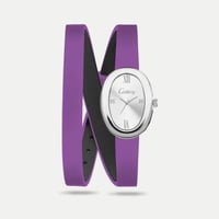 ساعة نسائية جلد ماركة كاتيرا سير موف إطار فضي