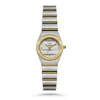 ساعة نسائية ستيل باللون الفضي والذهبي ميناء رمادي