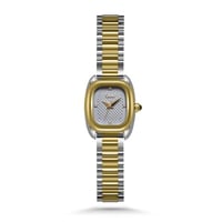 ساعة نسائية ستيل باللون الفضي والذهبي ميناء رصاصي