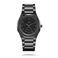 ساعة رجالية ستيل اسود أرقام بلون اسود