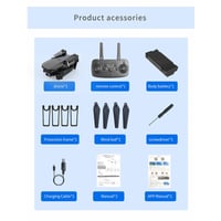 طائرة درون E88 Pro 4k - أبيض