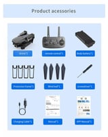 طائرة درون E88 Pro 4k - أسود