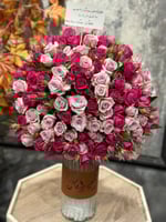 فازة ورد بيبي روز طبيعي فوشي مع موف