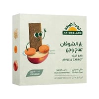 بار الشوفان تفاح وجزر عضوي ارض الطبيعة 120جرام