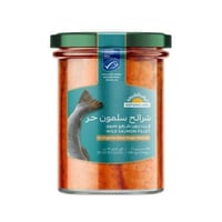 شرائح سمك السلمون البري في زيت الزيتون العضوي ارض...