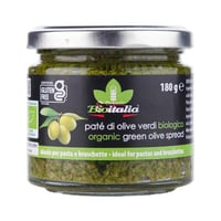 زيتون اخضر قابل للدهن عضوي بيو ايطاليا 180 جم