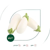 باذنجان ابيض طويل عضوي مزرعة السلوى العضوية 1 كجم