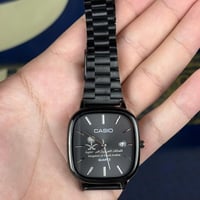 ساعة كاسيو بنقش خاص بالمملكة اسود ملكي