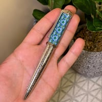 قلم سري سداسي فيروزي مموج