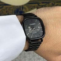 ساعة كاسيو بنقش خاص بالمملكة اسود ملكي
