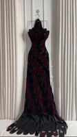 Maroon with black