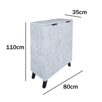 خزانة أحذية مودرن 2 باب 4 أرفف خشب ماليزي , رمادي