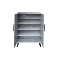 خزانة أحذية مودرن 2 باب 4 أرفف خشب ماليزي , رمادي...