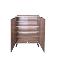 خزانة أحذية مودرن 2 باب 4 أرفف خشب ماليزي , رمادي...