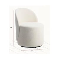 كرسي تسريحة مع ظهر بقماش بوكليه