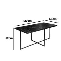 طاولات قهوة طقم 5 قطع خشب ماليزي - أسود رخامي