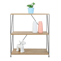 وحدة رفوف خشب ماليزي 3 ادوار متعددة الإستخدام لون...